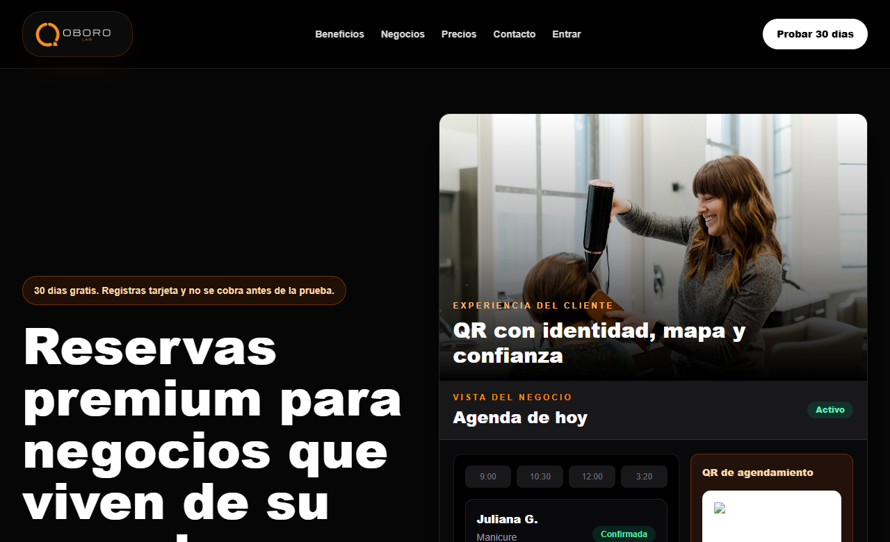 Vista previa de Oboro Booking